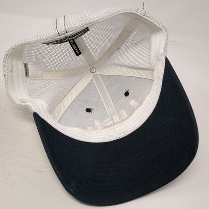 Richardson Baseball Cap Blue M Fire Rescue Mesh Fitted Hat Embroidered Flexfit