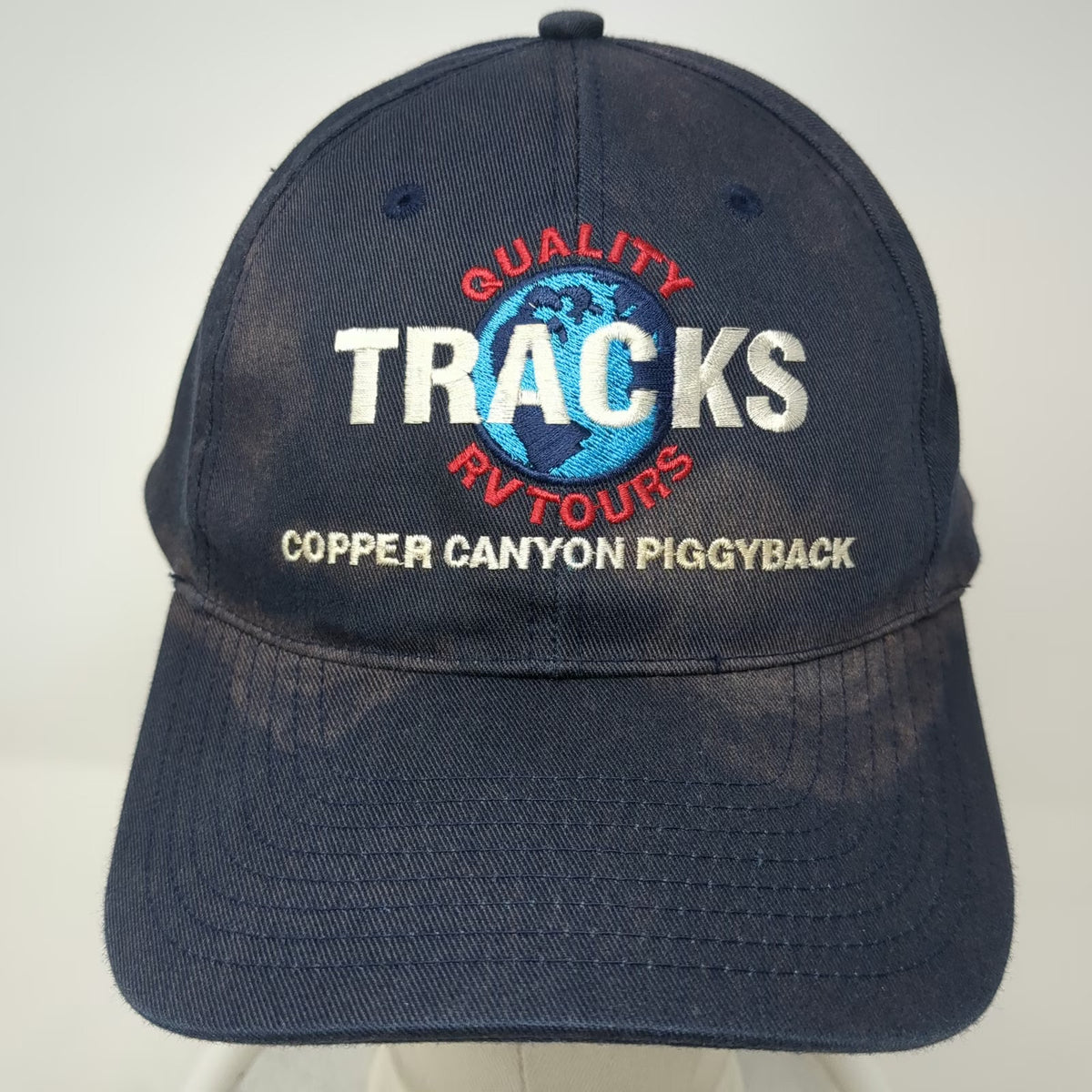 Quality Tracks RV Tours Copper Canyon Piggyback Blue One Size Baseball Cap Hat
