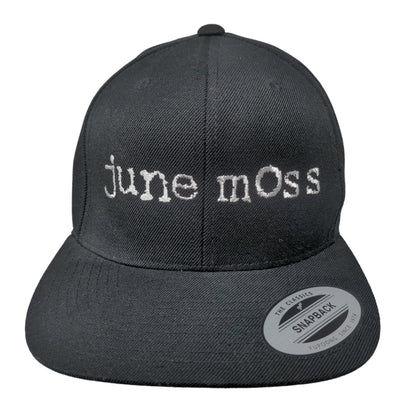 June Moss Men's Snapback Hat Black Adjustable Autographed Becca Tobin