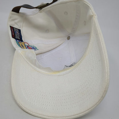 Shield Bear White One Size Baseball Cap Hat NFL Sunday Ticket Network Slideback