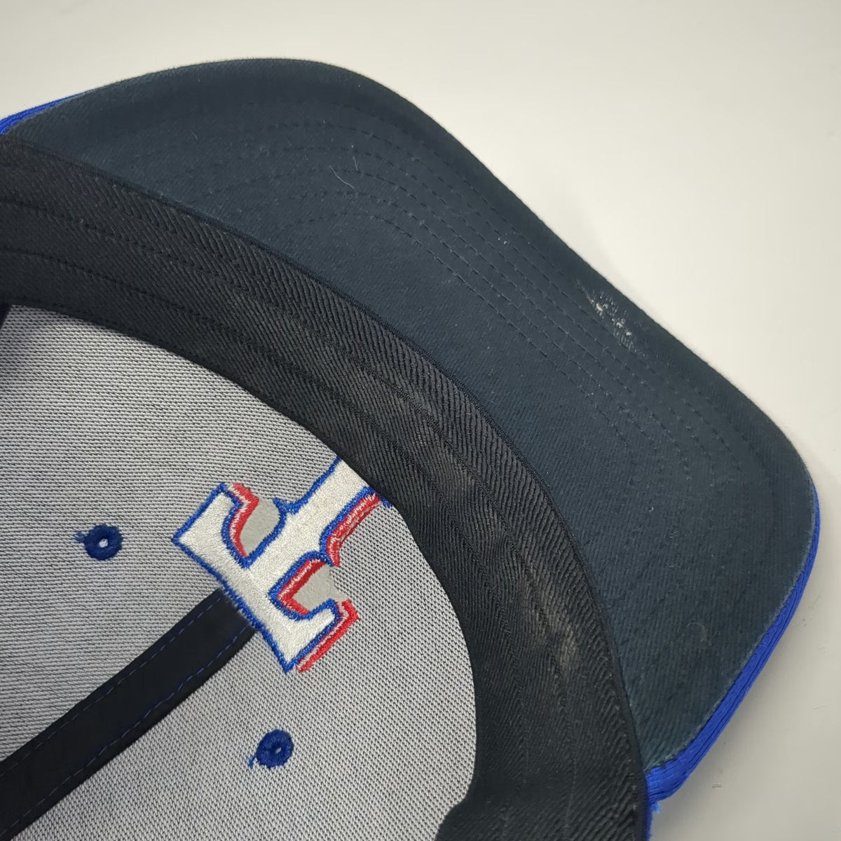 Texas Rangers MLB OC Sports Snapback Hat Blue One Size Laser Cut Vents Logo