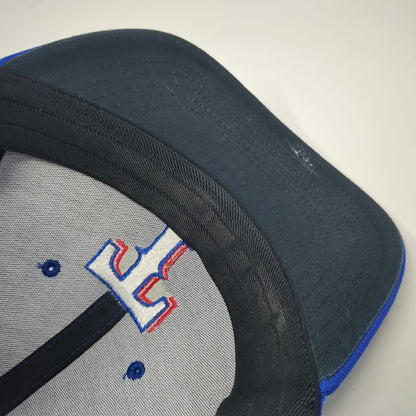 Texas Rangers MLB OC Sports Snapback Hat Blue One Size Laser Cut Vents Logo