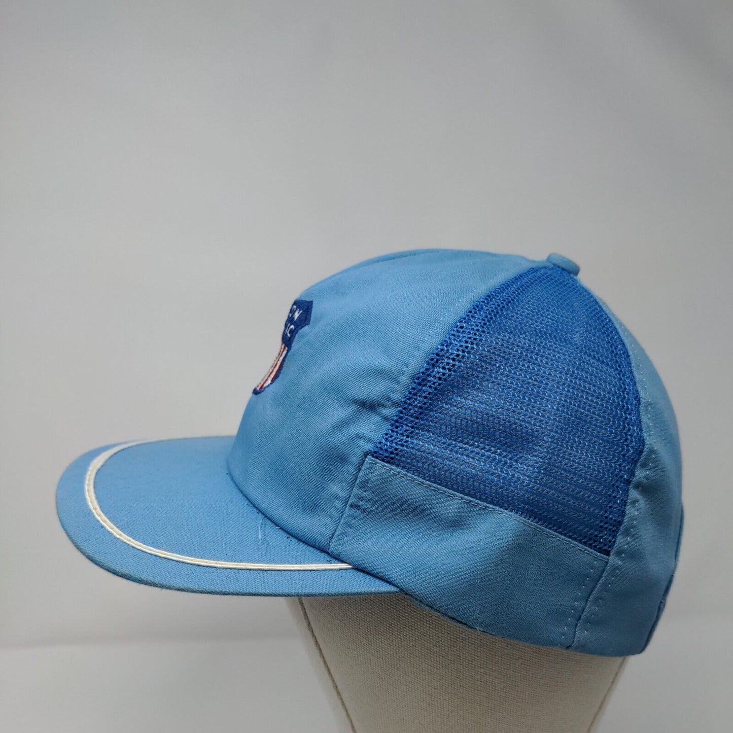 Union Pacific Snapback Hat Blue OSFA Adjustable Embroidered Breathable Mesh