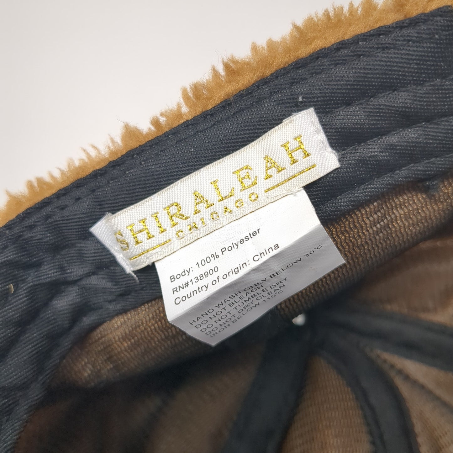 Shiraleah Chicago Baseball Cap Brown One Size Adjustable Sherpa Corduroy