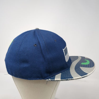 Seattle Seahawks NFL New Era Snapback Blue One Size 9FIFTY Graphic Flat Bill Hat