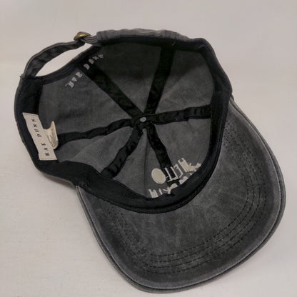 Hello Pumpkin Slideback Hat Gray One Size Adjustable Embroidered Rae Dunn