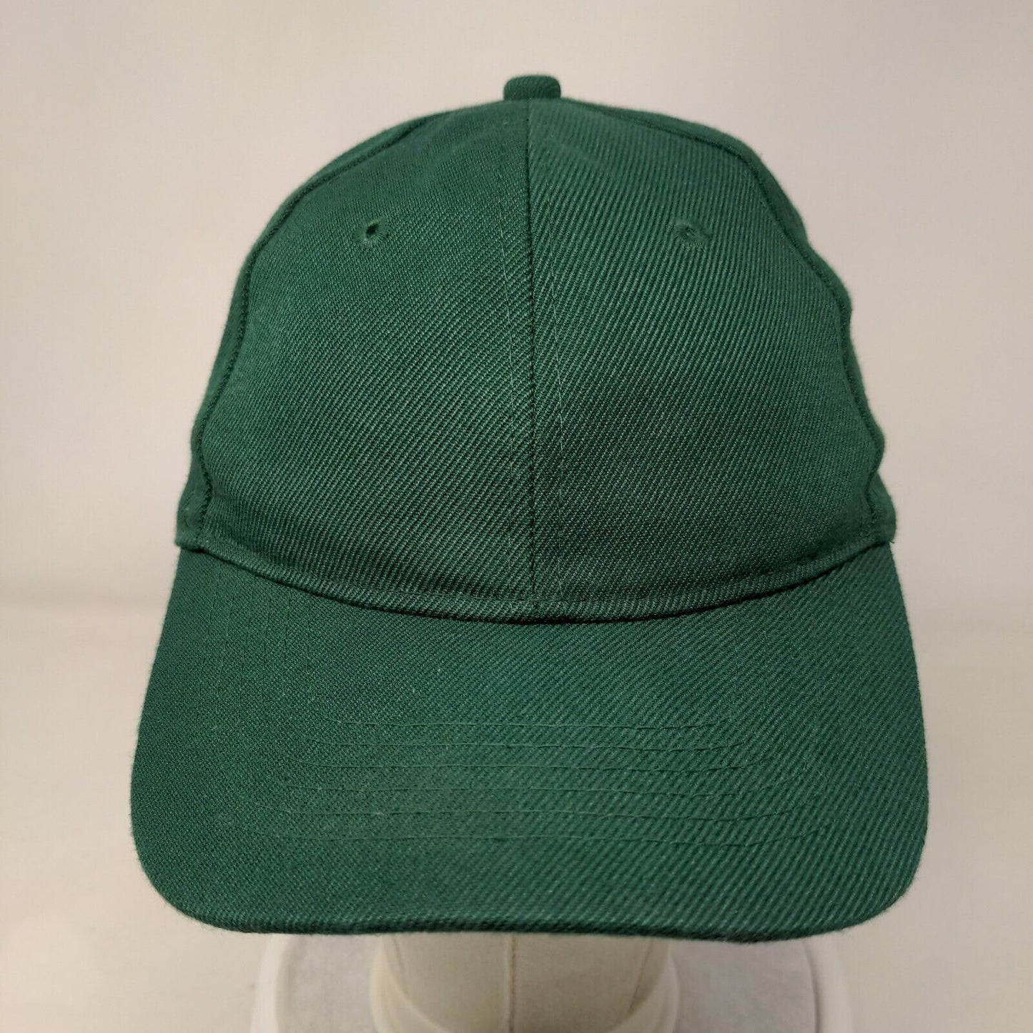 Unbranded Strapback Hat Green One Size Adjustable 6 Panel Solid Blank