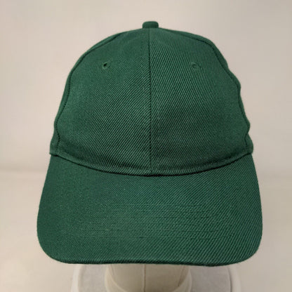 Unbranded Strapback Hat Green One Size Adjustable 6 Panel Solid Blank