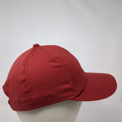 Unbranded Strapback Hat Red One Size Adjustable Lightweight 6 Panel Blank