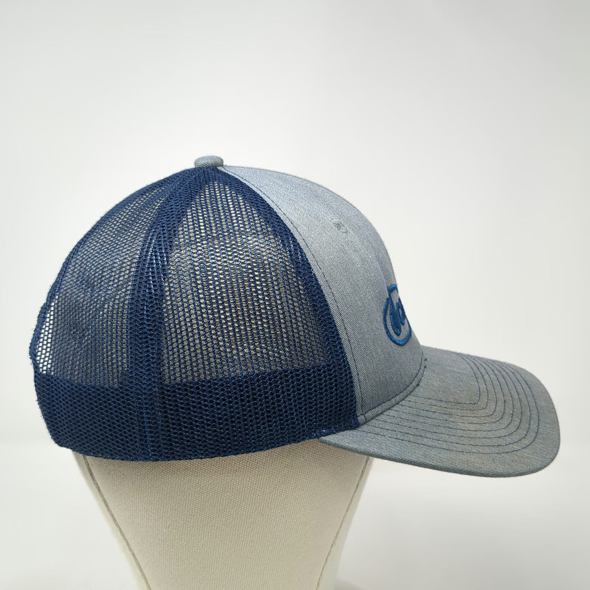 Outdoor Cap ChemTreat Trucker Hat Gray Blue One Size Snapback Mesh Back Graphic