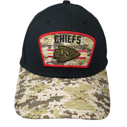 Kansas City Chiefs NFL New Era Cap Black Red L Salute Service Digital Camo Flag