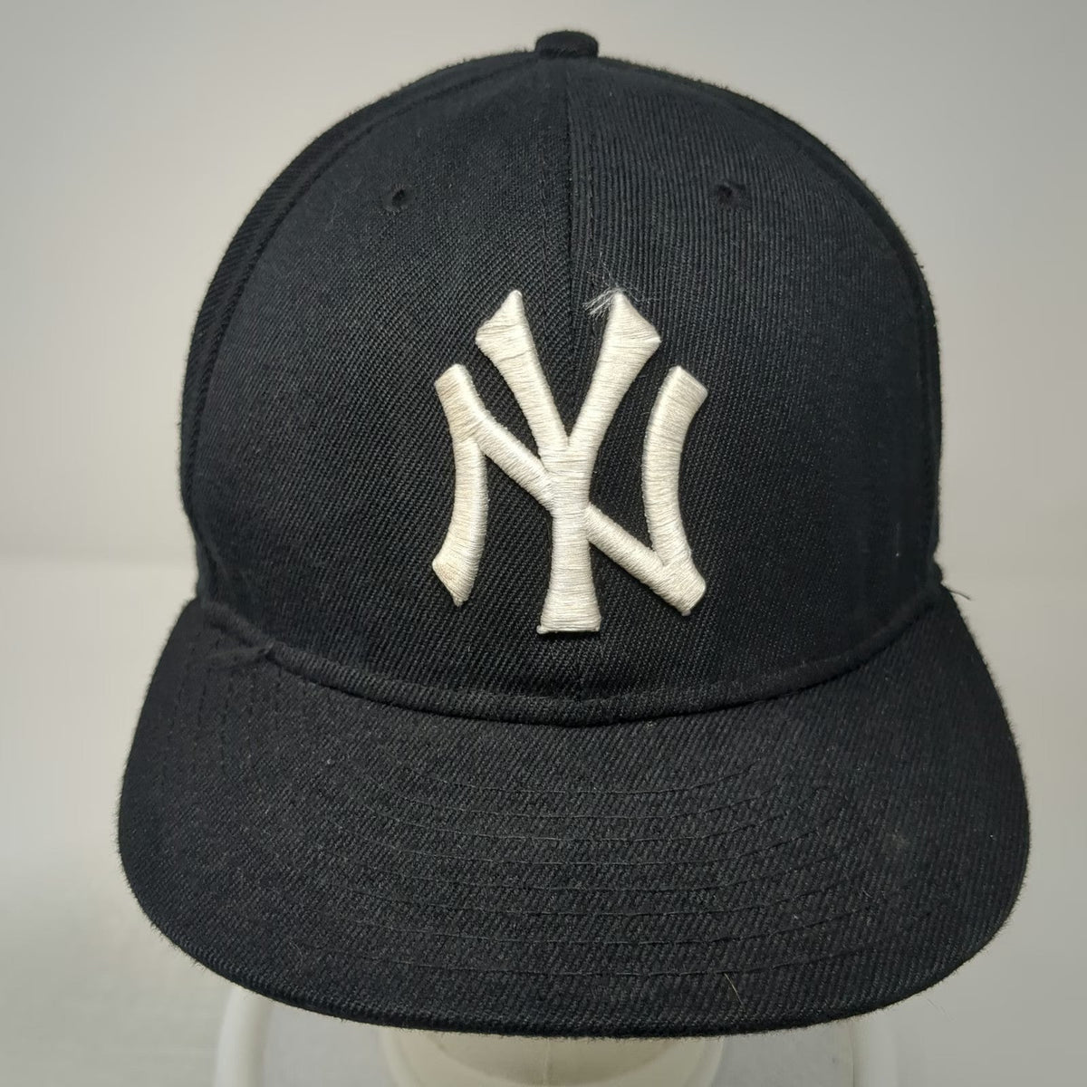 New Era New York Yankees MLB Black One Size Snapback Hat Flat Brim Embroidered