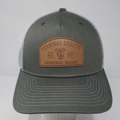 Terminal Gravity Patch Snapback Trucker Hat Green OSFA Mesh Back