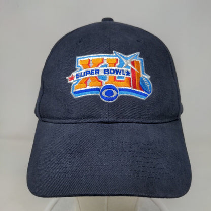 HeadStart Men's Slideback Hat Blue OSFM Embroidered NFL Super Bowl XLI CBS Logo