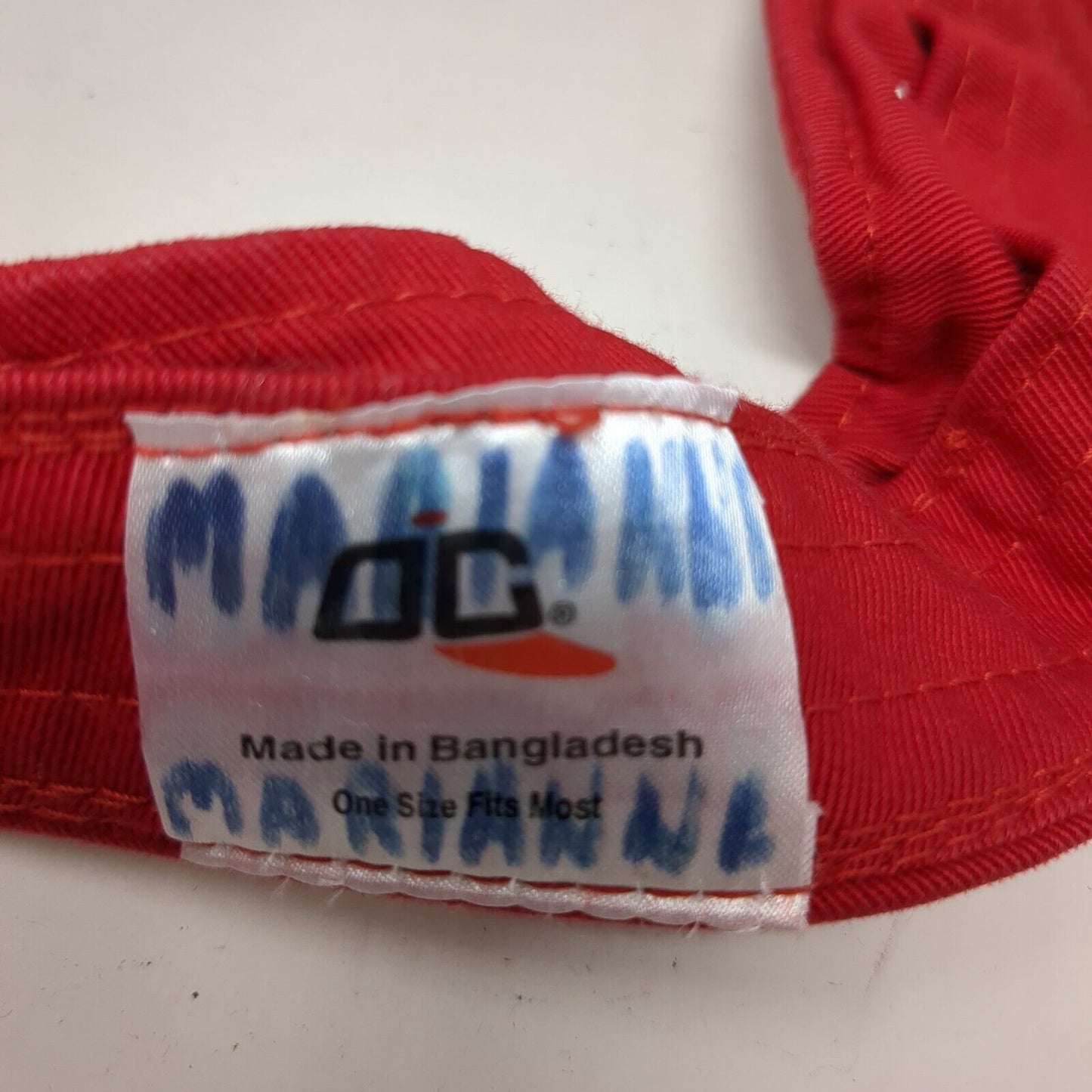Paw Print Strapback Sun Visor Hat Red One Size Adjustable Embroidered