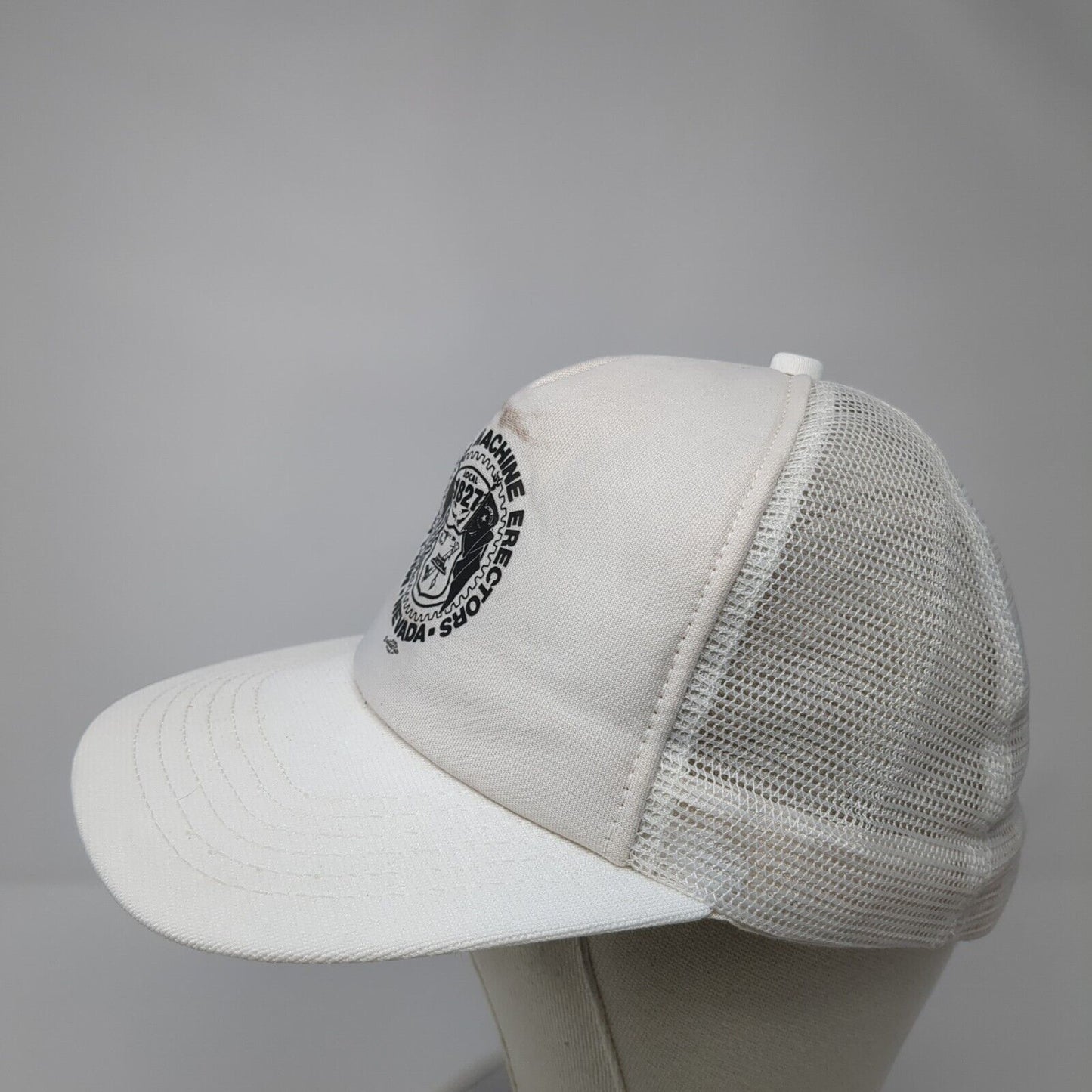 Mill Wright & Machine Erectors Nevada Snapback Trucker Hat White OS Adjustable