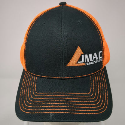 Outdoor Cap Trucker Hat Black Orange One Size Mesh Snapback JMAC Resources Work