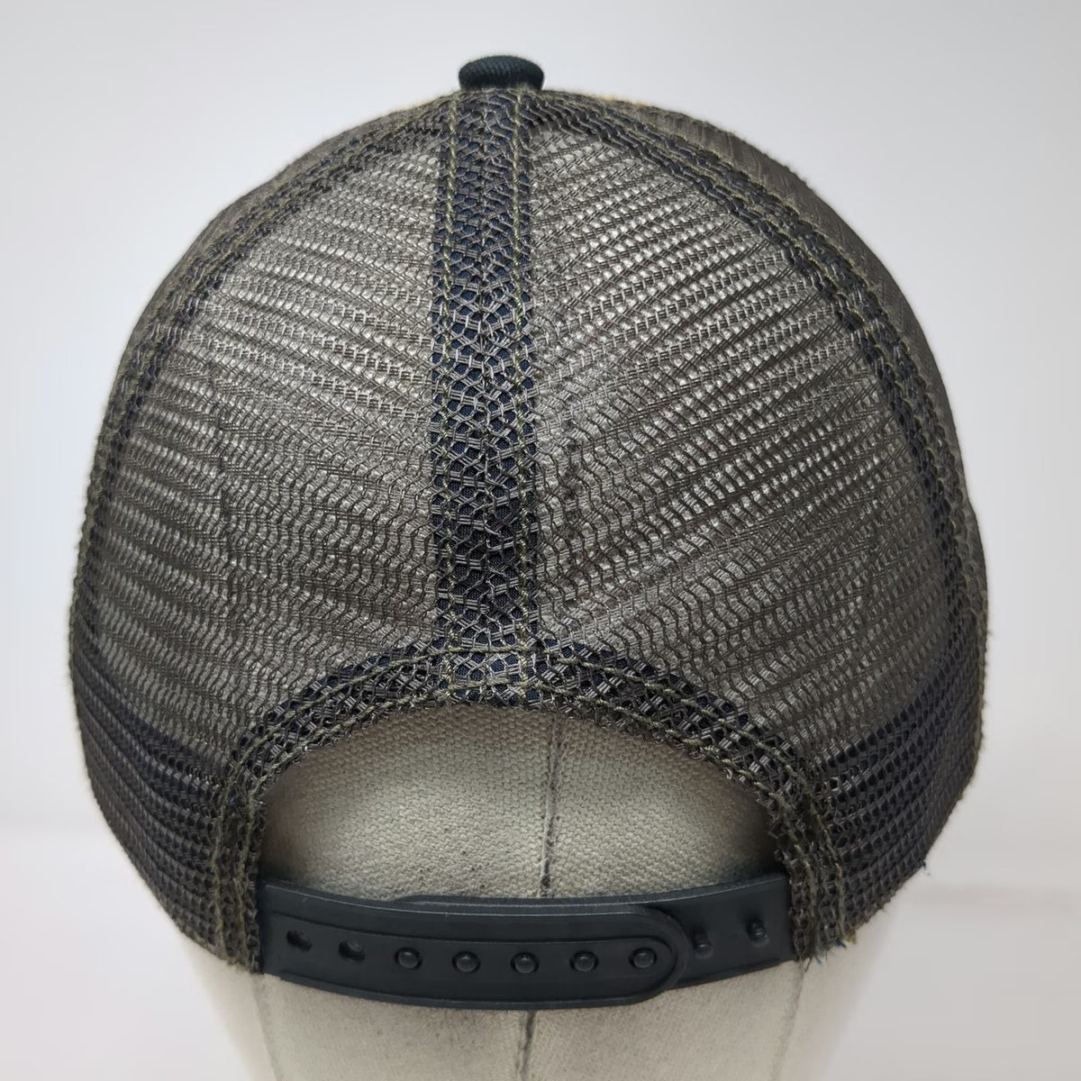The North Face Trucker Hat Yellow One Size Mesh Back Snapback Patch Outdoor Cap