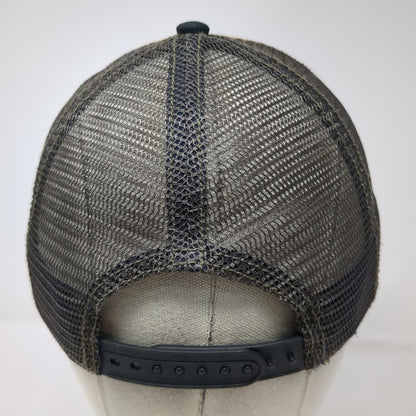 The North Face Trucker Hat Yellow One Size Mesh Back Snapback Patch Outdoor Cap