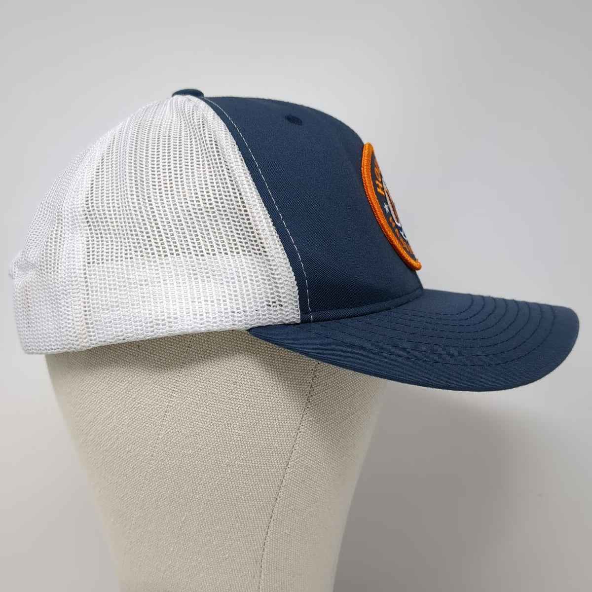 Hooey Trucker Hat Blue White One Size Houston Hang In There Patch Snapback Mesh