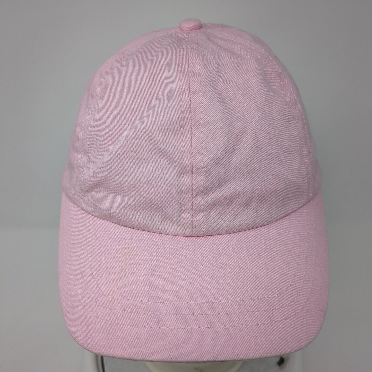 Unbranded Strapback Hat Pink One Size Adjustable Vented Holes 6 Panel Blank