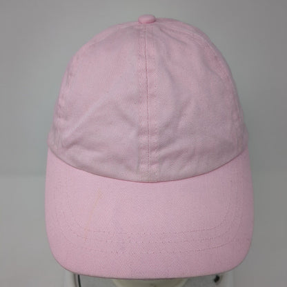 Unbranded Strapback Hat Pink One Size Adjustable Vented Holes 6 Panel Blank