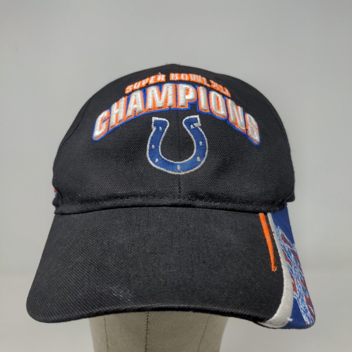 NFL Men's Strapback Hat Black OSFA Indianapolis Colts Superbowl Champions XLI