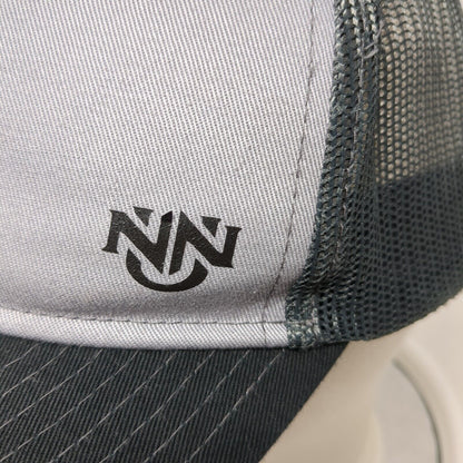 NN Snapback Trucker Hat Gray OSFA Adjustable Mesh Back Port Authority