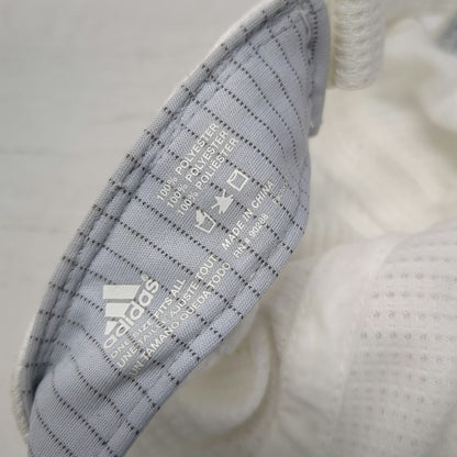Adidas White One Size Baseball Cap Hat ClimaCool Mesh Performance 3-Stripes