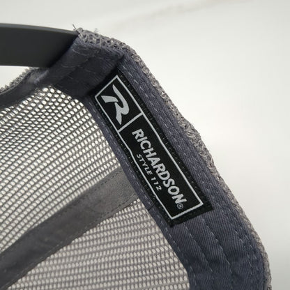 Richardson Trucker Hat Gray One Size Snapback Valley Wide Cooperative Logo Mesh