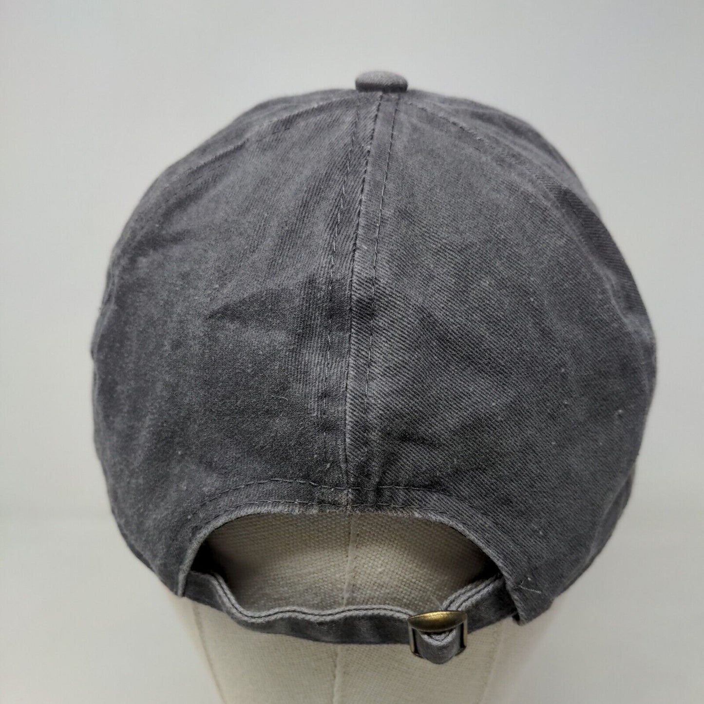 Unbranded Men's Slideback Hat Gray Adjustable 100% Cotton Embroidered Chill Logo