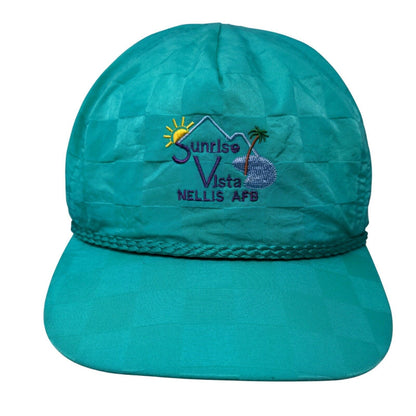 Sunrise Vista NELLIS AFB Slideback Hat Green OSFA Adjustable Rope Imperial