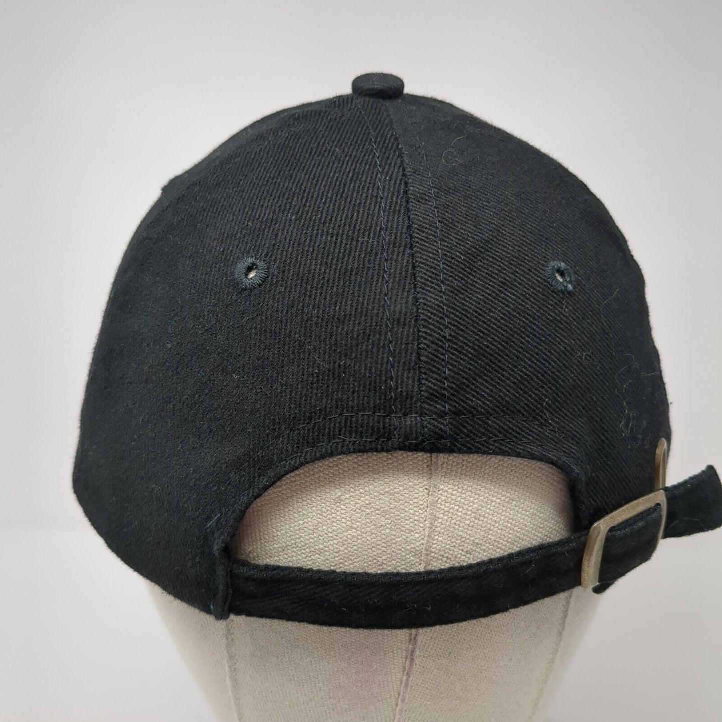 MAUI Slideback Hat Black One Size Adjustable Embroidered Vented Holes Surfware