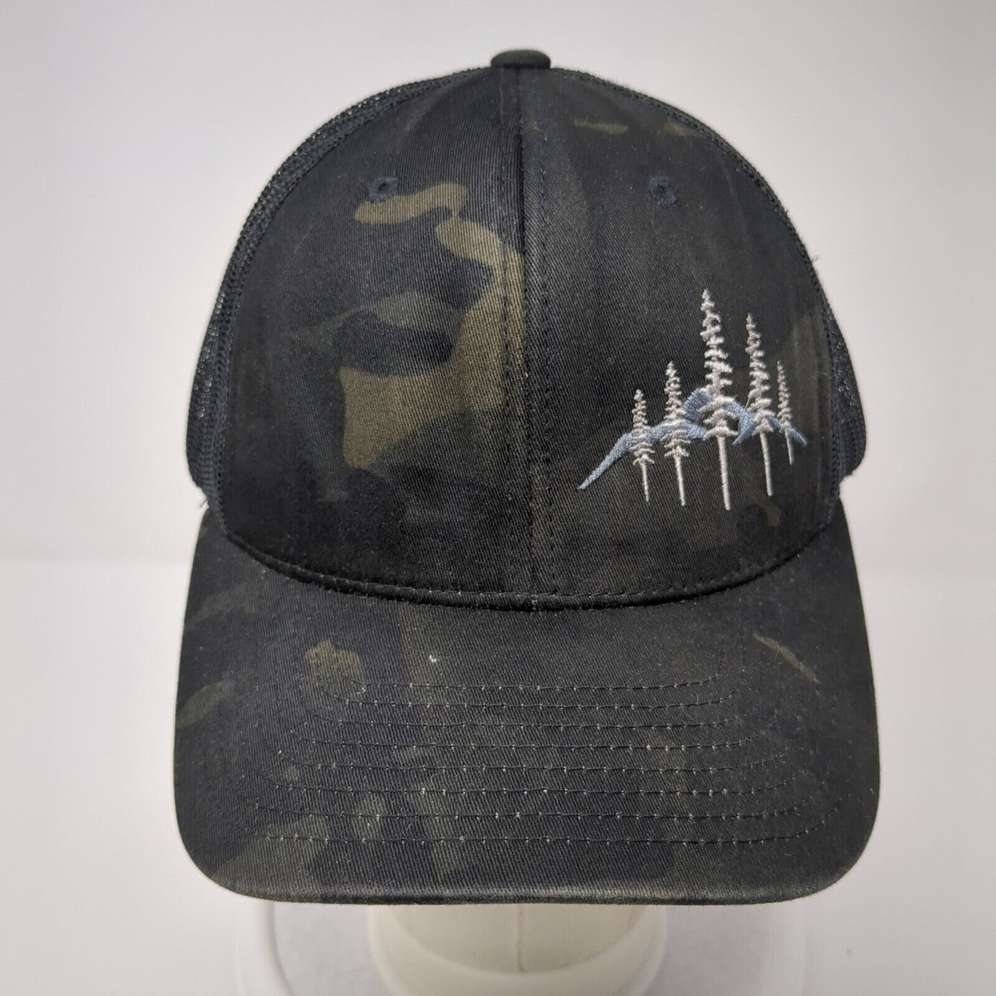 Mountain Snapback Trucker Hat Camouflage OS Adjustable The Classics Yupoong