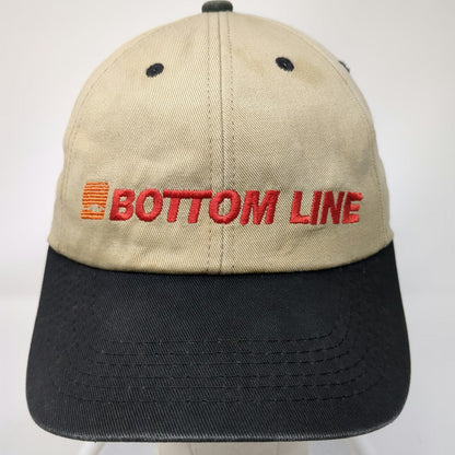 K-Products Baseball Cap Beige Black Bottom Line One Size Slideback Hat Slogan