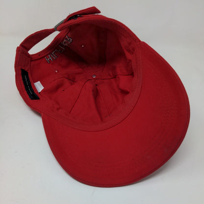 Tommy Hilfiger Men's Slideback Hat Red Size OS Embroidered Logo Cotton