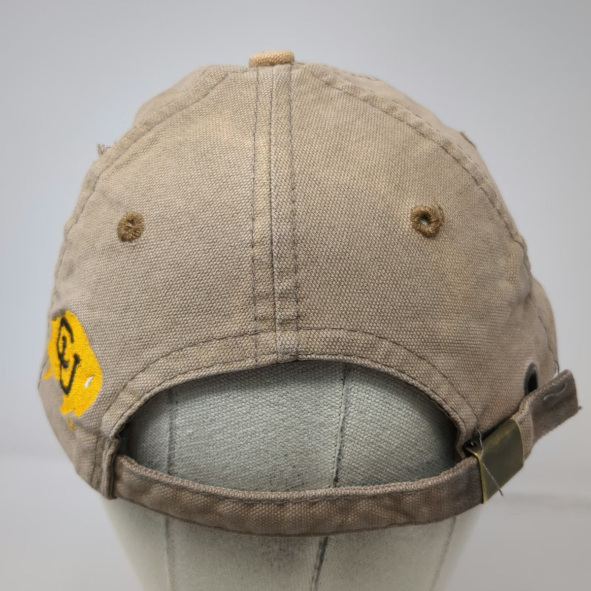 Colorado Buffaloes NCAA Ahead Beige One Size Cap Slideback Green Undervisor Hat