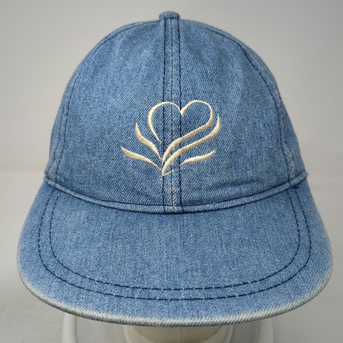 Luna Pier Baseball Cap Blue One Size Denim Heart Women of Faith Hat Slideback