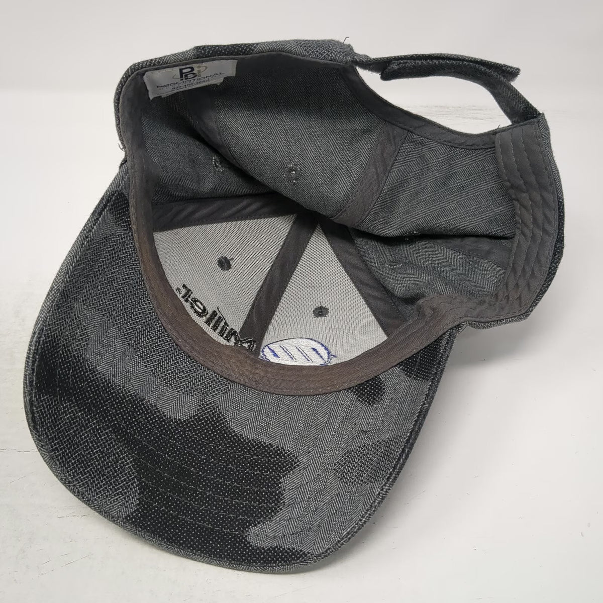 Promotional Designs Miller Baseball Cap Gray One Size Camo Strapback Work Hat
