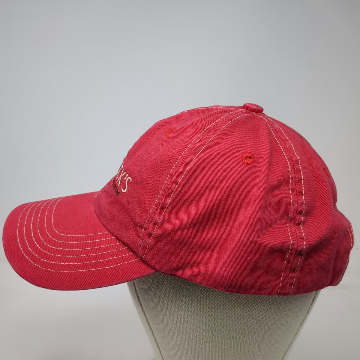 Beaver Caps Baseball Cap Red One Size Cotton Strapback Blicks Phosphate Hat Logo