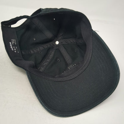 adidas Baseball Cap Black One Size Strapback Tonal Embroidery Curved Brim Hat