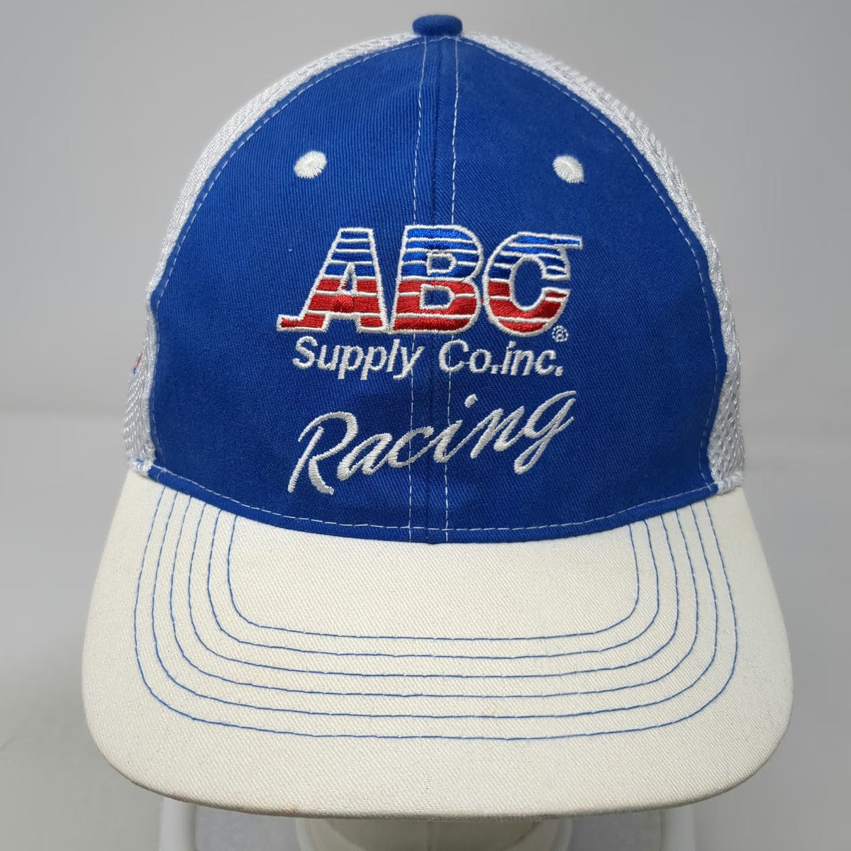 MMPR Marketing Baseball Cap Blue White One Size ABC Supply Co Racing AJ Foyt hat