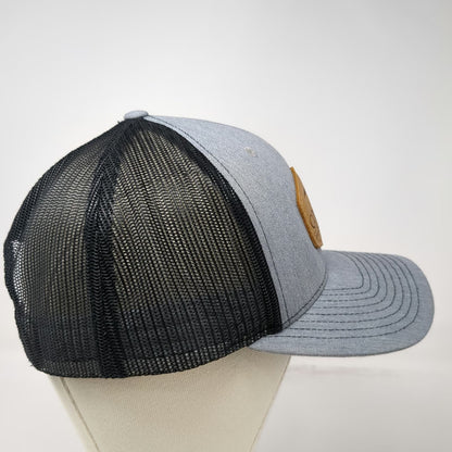 Richardson Gray Trucker Hat One Size Conterra Leather Patch Agriculture Snapback