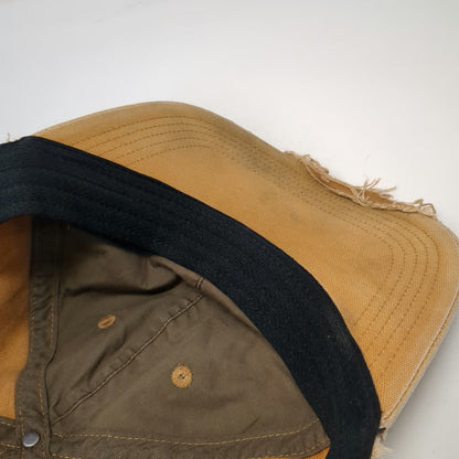 Carhartt Baseball Cap Brown One Size Distressed Canvas Strapback Workwear Hat