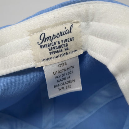 Imperial 5 Panel Blue One Size Hat AJGA Golf Est 1978 Rope Leather Strap Cotton