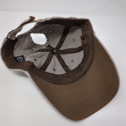Unbranded Strapback Ponytail Hat Brown One Size Adjustable Solid Blank