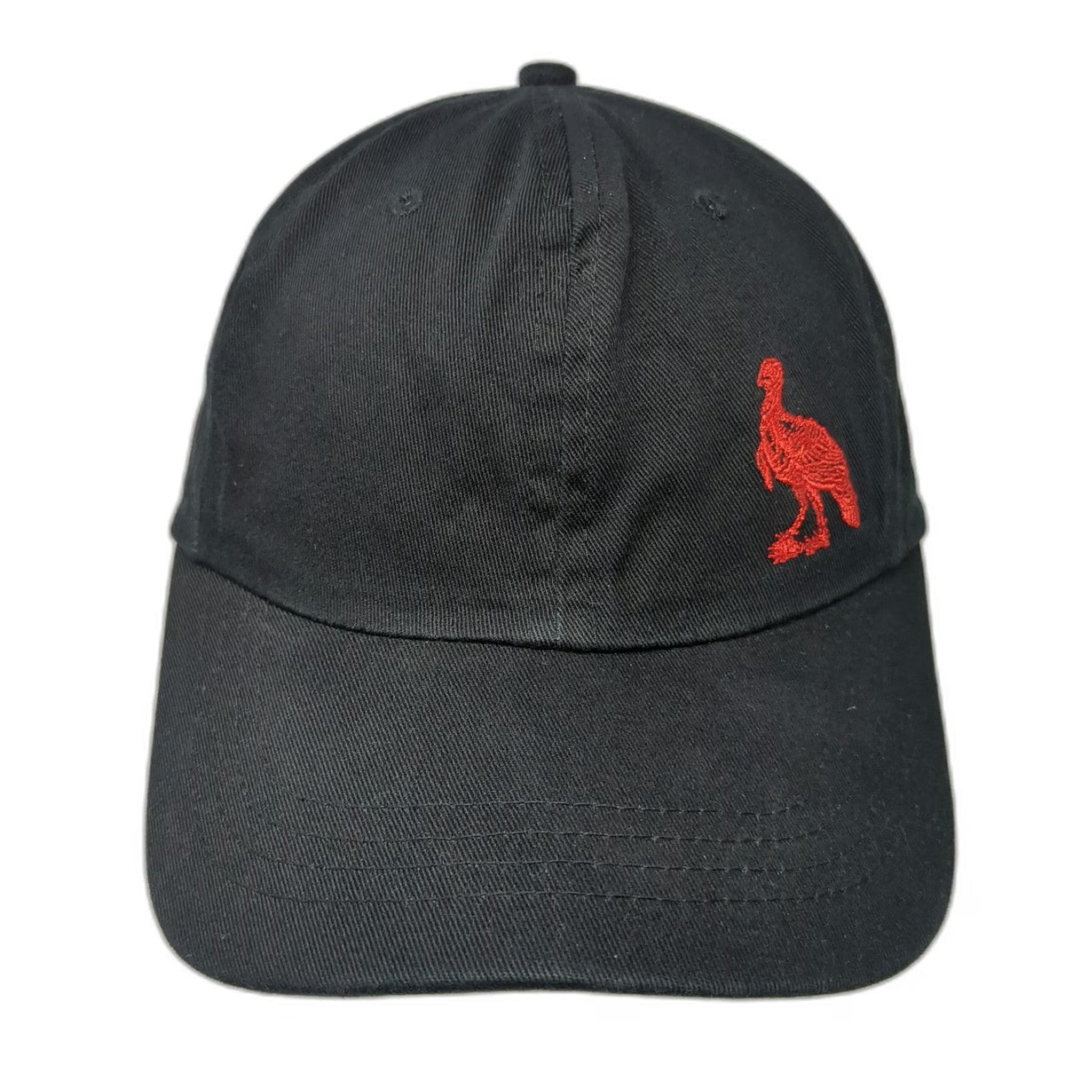 Wild Turkey Baseball Cap Black One Size Embroidered Logo Slideback Bourbon Hat