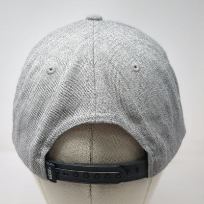 Vans 5 Panel Gray Hat One Size Snapback Flat Brim Wool Blend Box Logo Skate