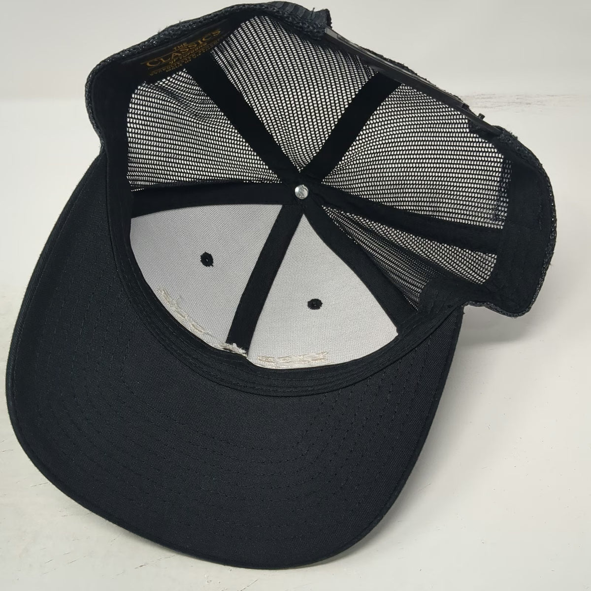 Yupoong The Classics Trucker Hat Black One Size White Rose Resistance Life Hat