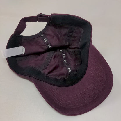 Under Armour Women's Slideback Hat Red Burgundy OSFA Adjustable Embroidered